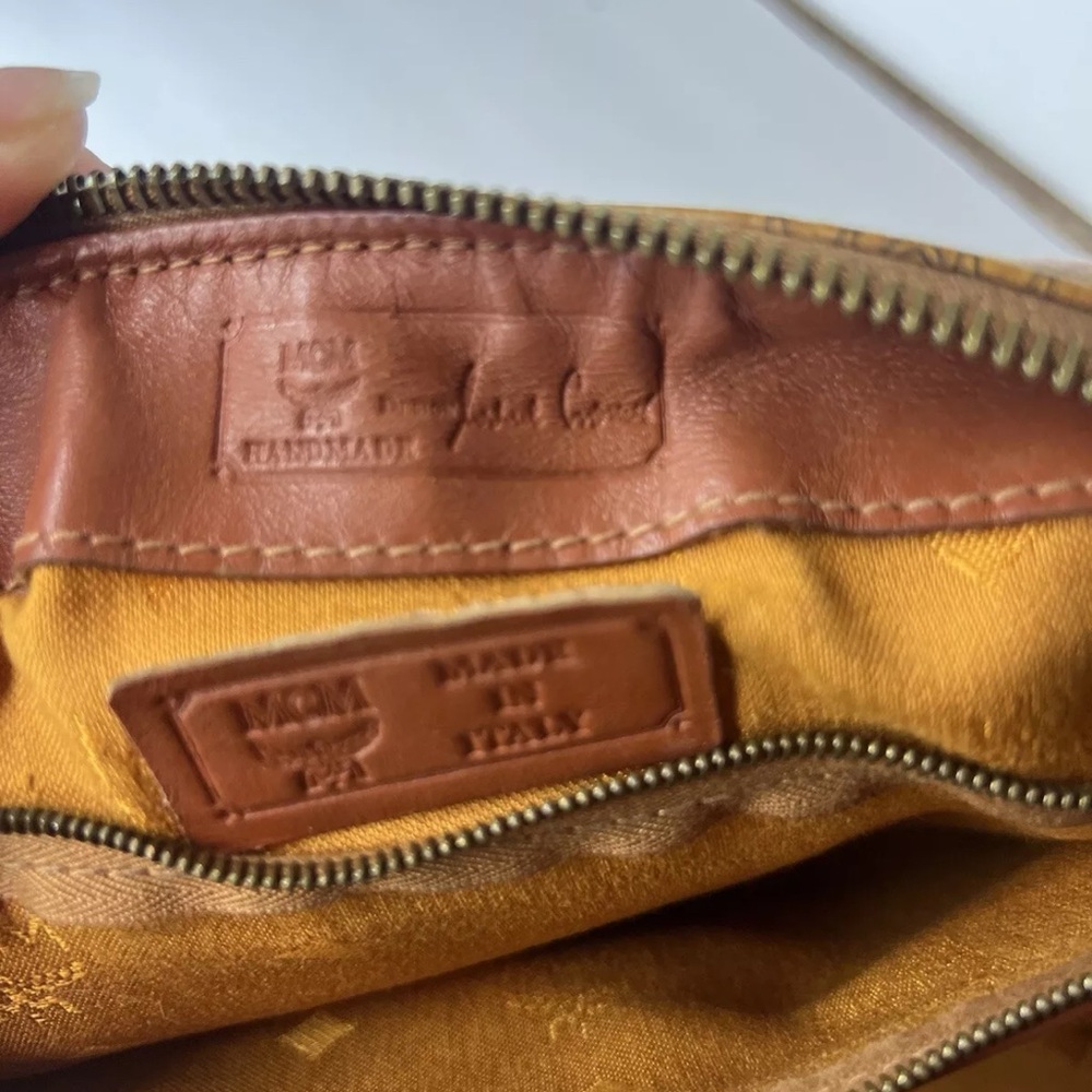 MCM Monogrammed Boston Leather Bag - Picture 3 of 13